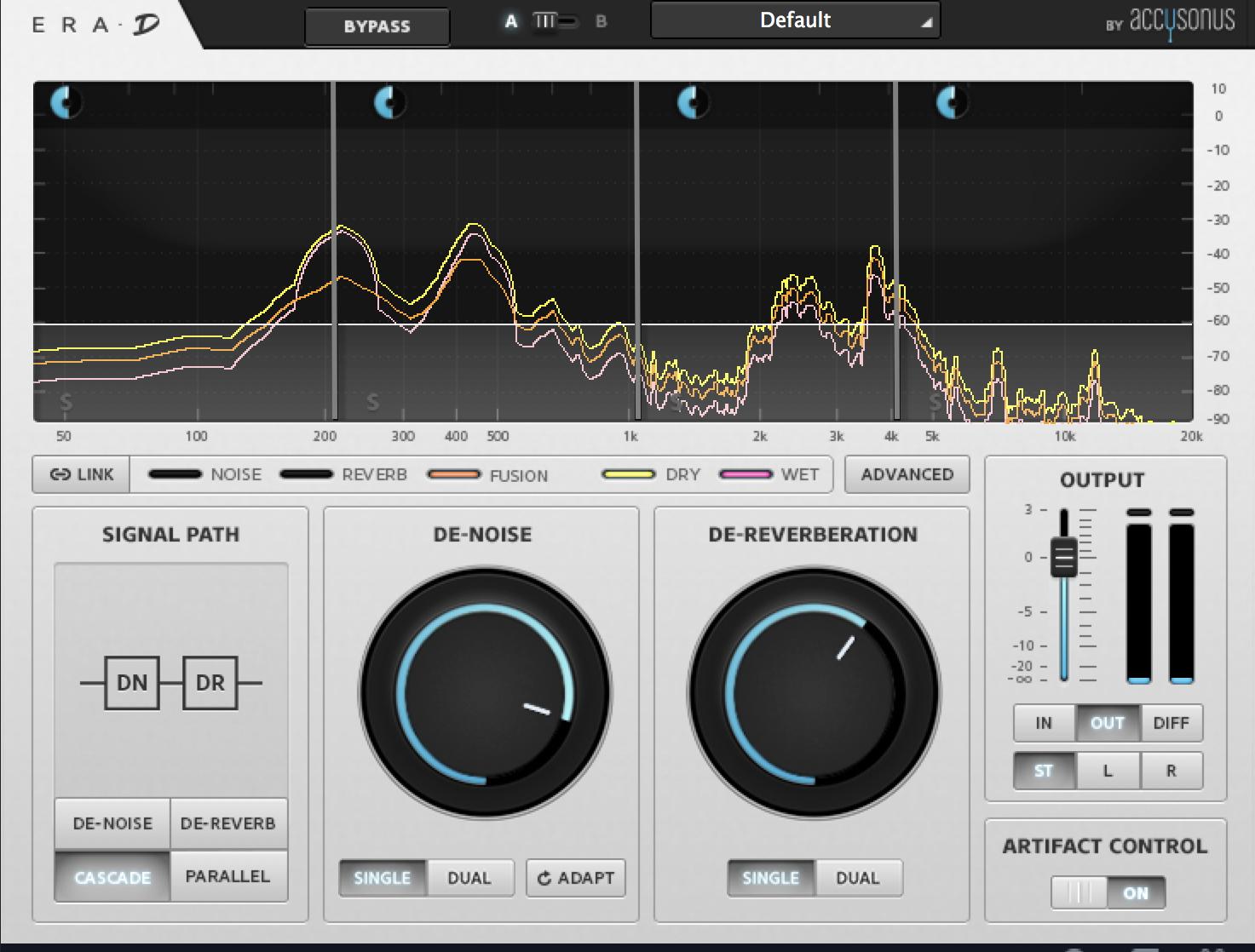 ERA-D combines Reverb Remover and Noise Remover