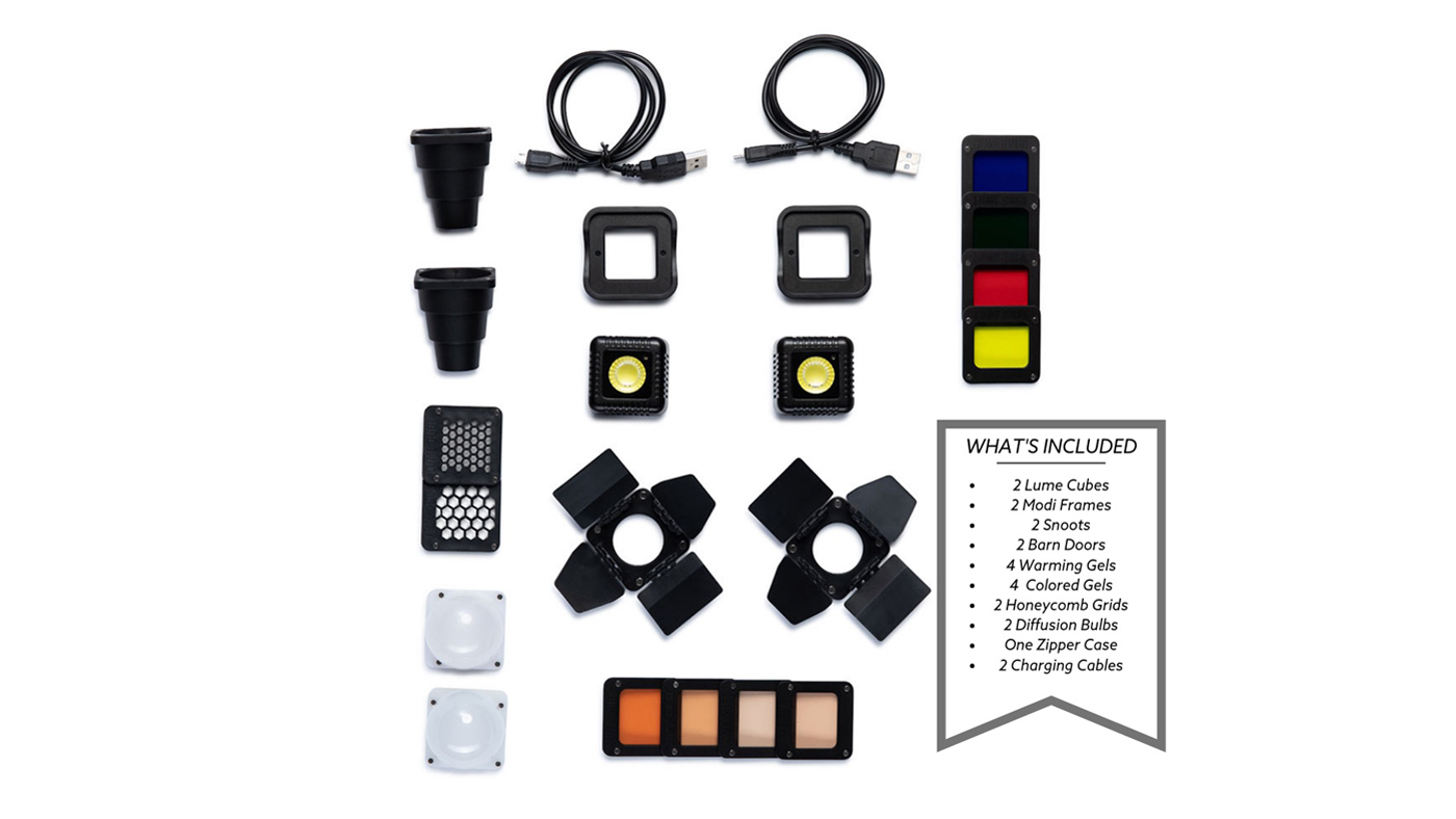 Modish Blandet Umeki New Lume Cube Professional Lighting Kit offers a slew of accessories  without the bulk - Videomaker