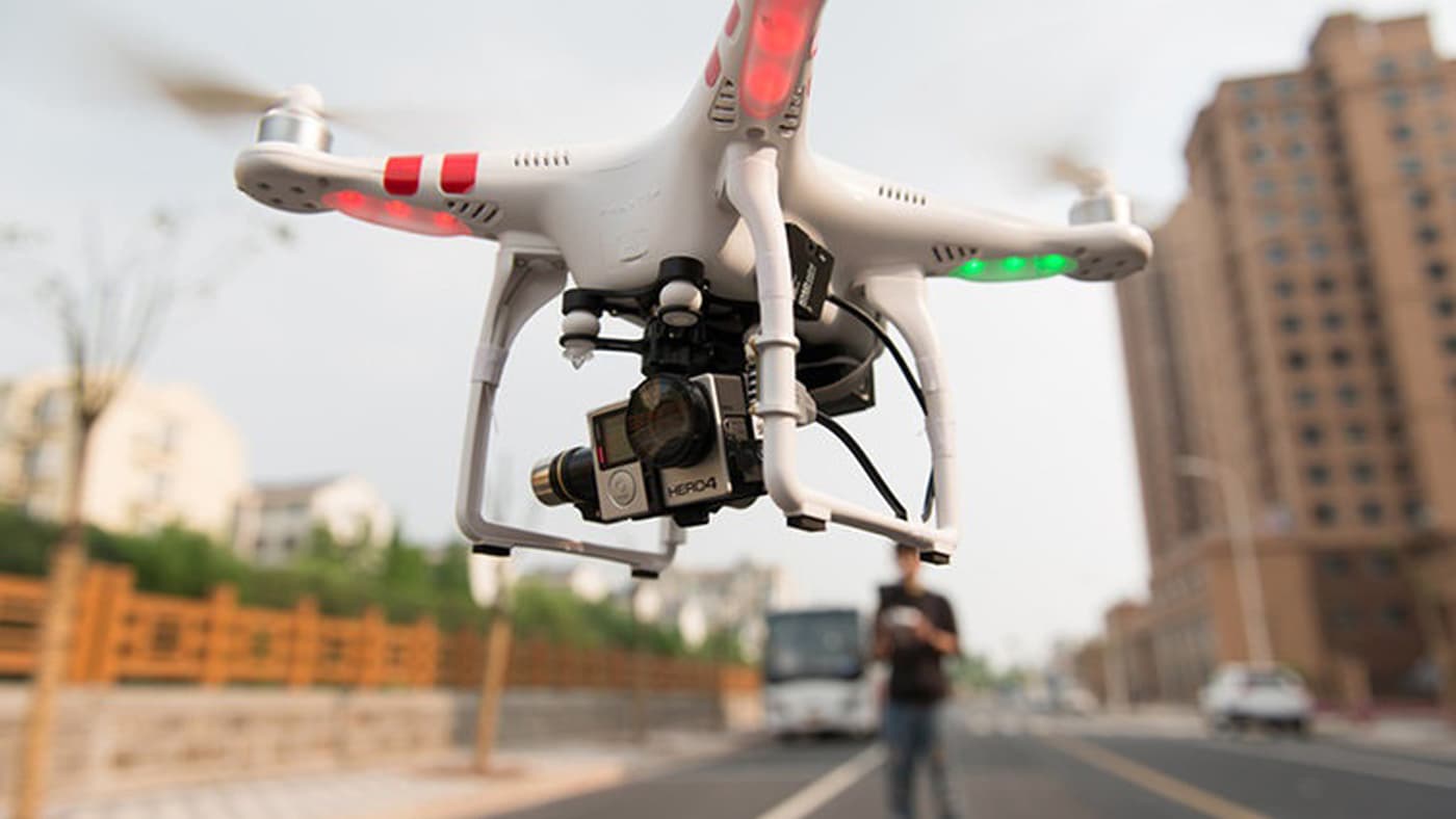 Drone without drone ID numbers displayed