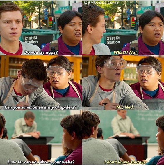 ned leeds - a comic relief character in spider-man