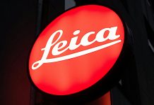 Leica website homepage with warning about scam websites