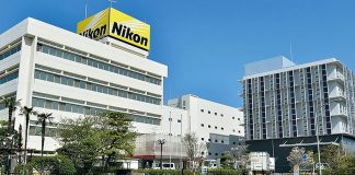 Nikon Headquarters building with logo sign