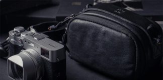 Wotancraft leather cmaera pouch and Fujifilm camera