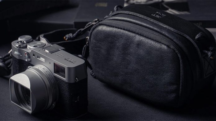 Wotancraft leather cmaera pouch and Fujifilm camera