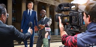 Blackmagic Design URSA Broadcast G2 being used for news recording