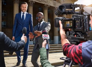 Blackmagic Design URSA Broadcast G2 being used for news recording