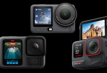 GoPro, DJI and Insta360 action cameras