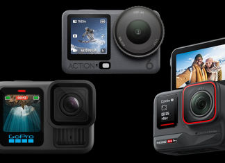 GoPro, DJI and Insta360 action cameras