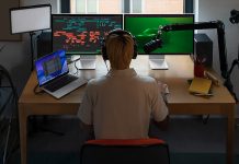 Person working on Mac with Apple Creator Studio