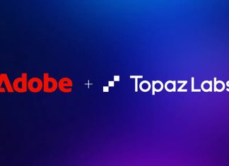 Adobe and Topaz Labs logos