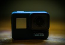 Image of a shadowed GoPro