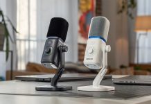 amaran Mics in charcoal and white colorways