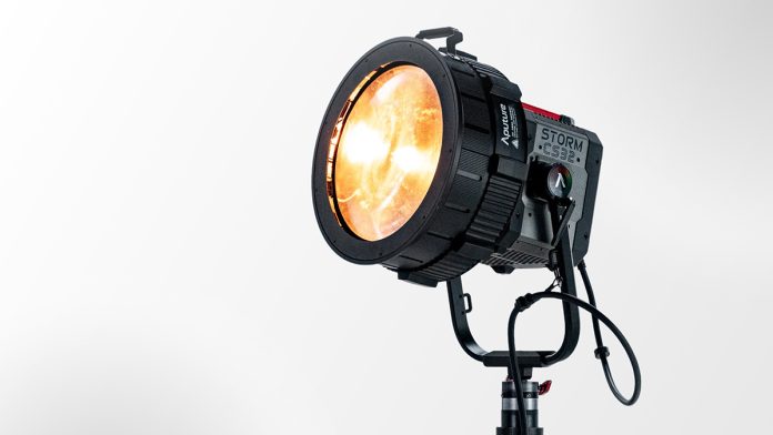 Aputure’s fully tunable color Storm CS32 is as bright as a 4K HMI
