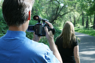 On set at Videomaker's workshop